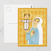 Mary en Jezus modern katholiek icoon Briefkaart (Voorkant / Achterkant)