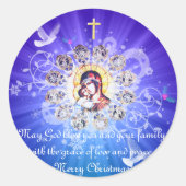 Mary en Jezus Ronde Sticker (Voorkant)