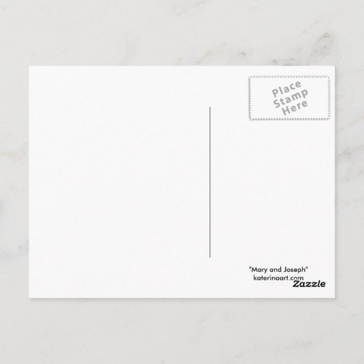 Mary en joseph Briefkaart (Achterkant)