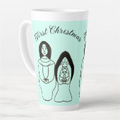 Mary en Joseph Eerste Kerstmis Latte Mok (Linkerhoek)