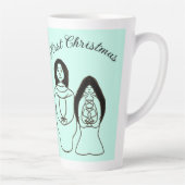 Mary en Joseph Eerste Kerstmis Latte Mok (Rechts)