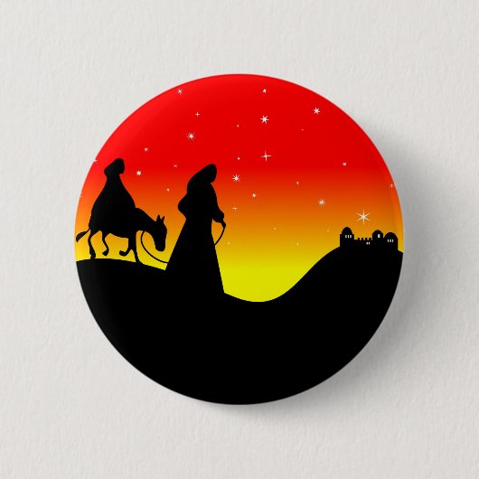 Mary en Joseph Ronde Button 5,7 Cm (Voorkant)