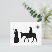 Mary en Joseph Silhouette Briefkaart (Staand voorkant)