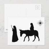 Mary en Joseph Silhouette Briefkaart (Voorkant / Achterkant)