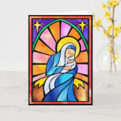 Mary en kind kaart (Gele Bloem)