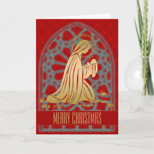 Mary en kind - Wenskaart Feestdagen Kaart