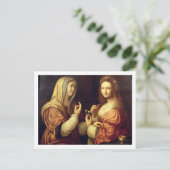 Mary en Martha (olie op het paneel) Briefkaart (Staand voorkant)