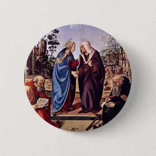 Mary en St. Elizabeth St. Nicholas en St. Anthon Ronde Button 5,7 Cm