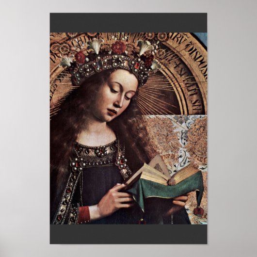 Mary Enthroned Detail van Eyck Hubert Van (Beste Q Poster (Voorkant)