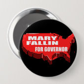 MARY FALLIN VOOR GOVERNOR RONDE BUTTON 4,0 CM (Voorkant /achterkant)