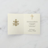 Mary Floral Catholic Funeral Condolence Bedankkaart (Binnen)