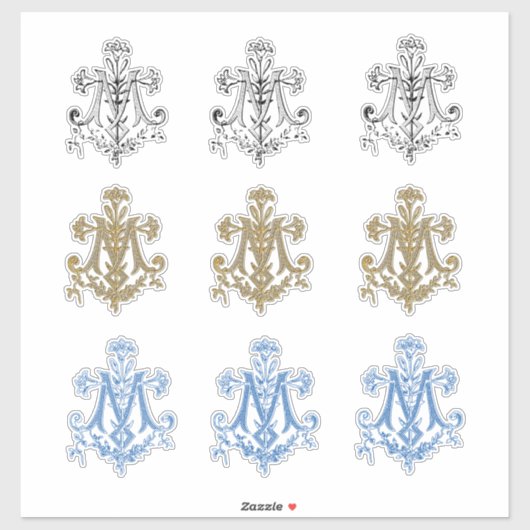 Mary Floral Elegant Vinyl Sticker (Vel)