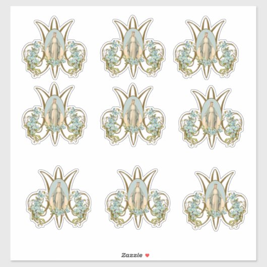 Mary Floral Elegant Vinyl Sticker (Vel)