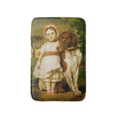 Mary Fox met haar Spaanse wijzerhond (G.F. Watts) Badmat (Voorkant Verticaal)