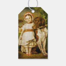 Mary Fox met haar Spaanse wijzerhond (G.F. Watts) Cadeaulabel