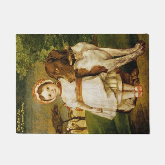 Mary Fox met haar Spaanse wijzerhond (G.F. Watts) Deurmat (Voorkant)