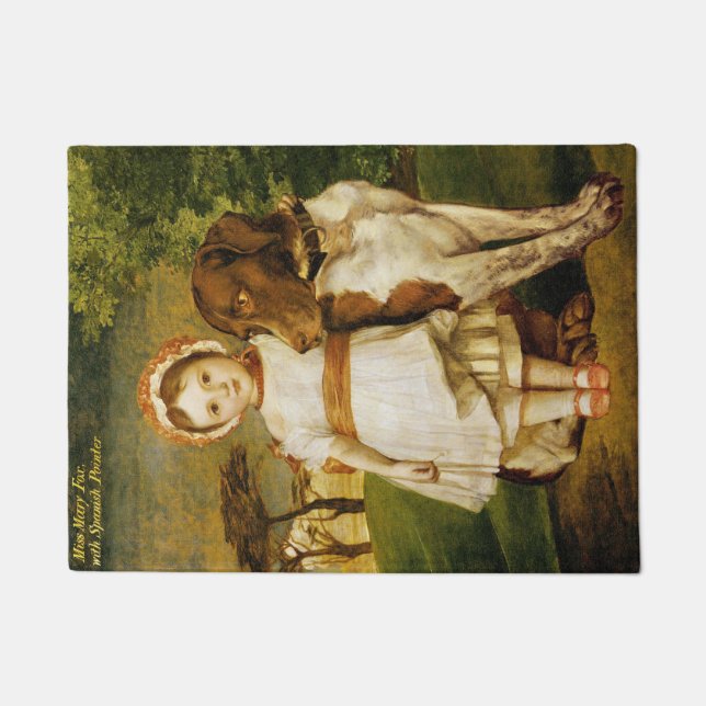 Mary Fox met haar Spaanse wijzerhond (G.F. Watts) Deurmat (Voorkant)