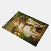 Mary Fox met haar Spaanse wijzerhond (G.F. Watts) Deurmat (Schuin)
