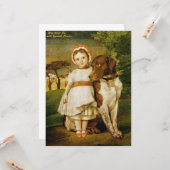 Mary Fox met haar Spaanse wijzerhond (G.F. Watts) Kaart (Voorkant / Achterkant in situ)