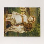 Mary Fox met haar Spaanse wijzerhond (G.F. Watts) Legpuzzel (Horizontaal)