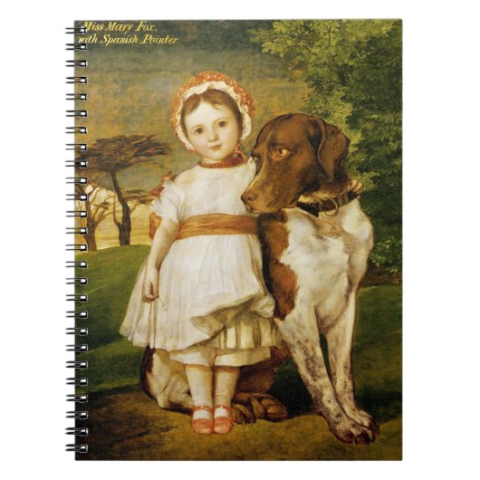 Mary Fox met haar Spaanse wijzerhond (G.F. Watts) Notitieboek (Voorkant)