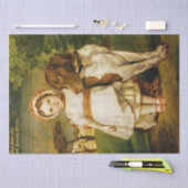 Mary Fox met haar Spaanse wijzerhond (G.F. Watts) Tissuepapier (Craft)