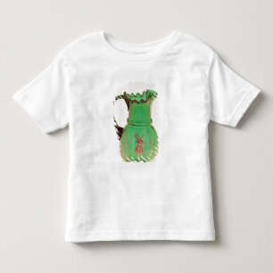 Mary Gregory green jug met ontslagen enamel Kinder Shirts
