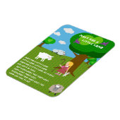 Mary Had a Little Lamb Nursery Rhyme Magnet Magneet (Linkerzijde)