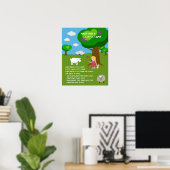 Mary Had a Little Lamb Rijmpje Poster (Thuiskantoor)