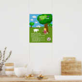 Mary Had a Little Lamb Rijmpje Poster (Keuken)