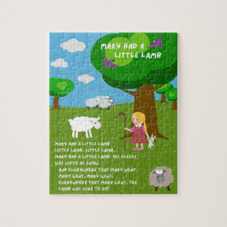 Mary Had a Little Lamb Rijmpje Puzzel