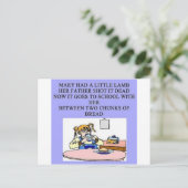Mary had een klein lammetje briefkaart (Staand voorkant)