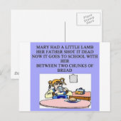 Mary had een klein lammetje briefkaart (Voorkant / Achterkant)