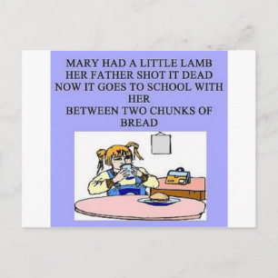 Mary had een klein lammetje briefkaart