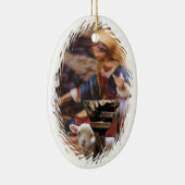Mary had een klein lammetje - kerstversiering keramisch ornament (Rechts)