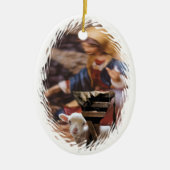 Mary had een klein lammetje - kerstversiering keramisch ornament (Voorkant)