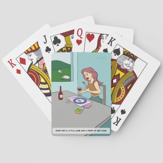 Mary had een kleine Lamb-speelkaart Pokerkaarten (Achterkant)