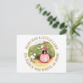Mary had een kleine lamp briefkaart (Staand voorkant)