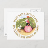Mary had een kleine lamp briefkaart (Voorkant / Achterkant)