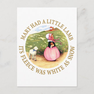 Mary had een kleine lamp briefkaart