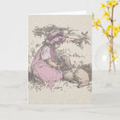 Mary had een kleine lampzuster Rhyme Kaart (Gele Bloem)