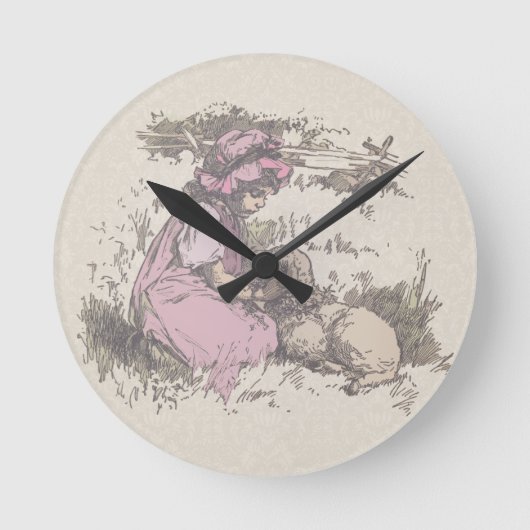 Mary had een kleine lampzuster Rhyme Ronde Klok (Voorkant)