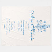 Mary Hail Mary Ave Maria Prayer Fleece Deken (Voorkant (Horizontaal))