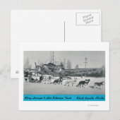 Mary Hansen en Siberiërs met vliegtuig Briefkaart (Voorkant / Achterkant)