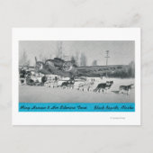Mary Hansen en Siberiërs met vliegtuig Briefkaart (Voorkant)