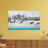 Mary Hansen en Siberiërs met vliegtuig Canvas Afdruk (Insitu (Woonkamer))