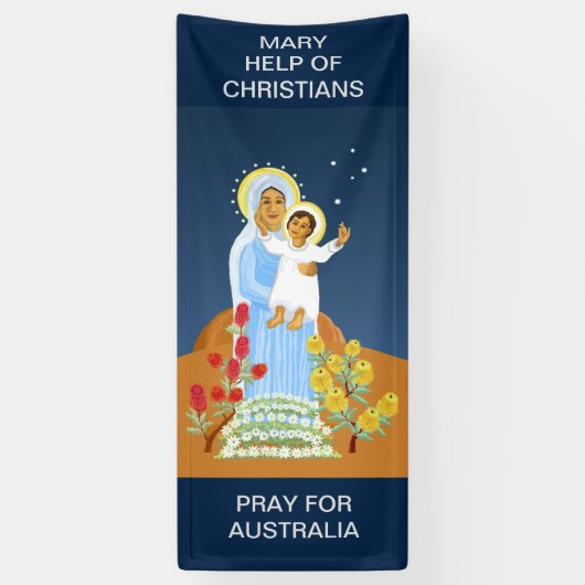 Mary Help van Christians Banner (Verticaal)