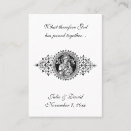 Mary Herdenking van katholieke bruiloft Visitekaartje