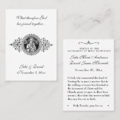 Mary Herdenking van katholieke bruiloft Visitekaartje (Voorkant / Achterkant)