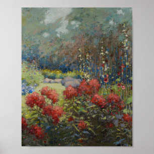Mary Hiester Reid - een tuin in september Poster